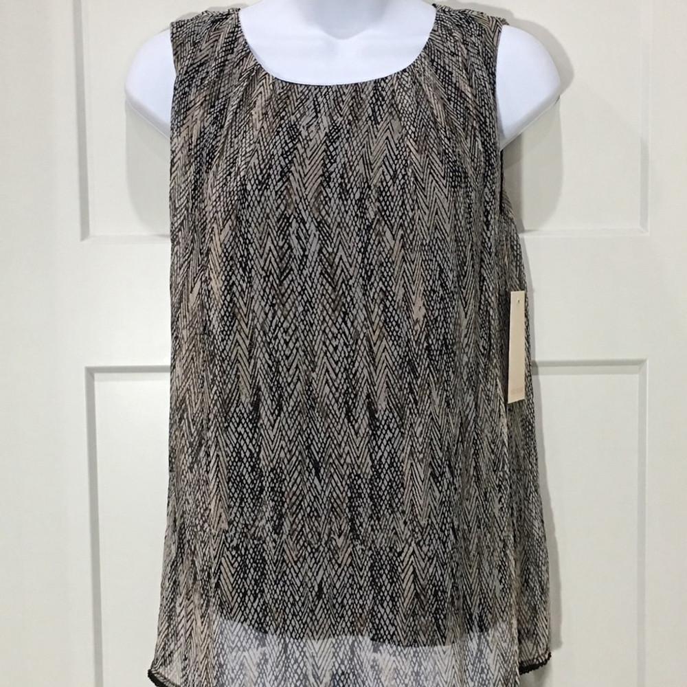 ELLA Moss silk sleeveless top beaded hem NWT - Picture 3 of 7